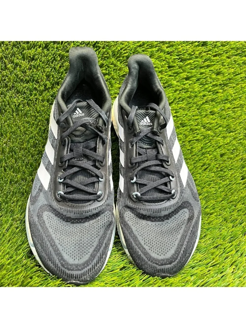 Adidas Supernova+ Womens Size 6.5 Black White Athletic Running Shoes Sneakers
